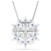 Magic Pendant and Brooch Snowflake, Blue, Rhodium Plated Magic Pendant and Brooch Snowflake, Blue, Rhodium Plated