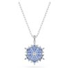 Magic Pendant Snowflake, Blue, Rhodium Plated