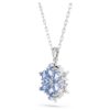 Magic Pendant Snowflake, Blue, Rhodium Plated