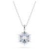 Magic Pendant Snowflake, Blue, Rhodium Plated