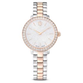 Matrix 3-Link Watch Swiss Made, Metal Bracelet, Silver Tone, Rose Gold-Tone Finish