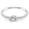 Matrix Bangle Baguette Cut, Knot, White, Rhodium Plated Matrix Bangle Baguette Cut, Knot, White, Rhodium Plated