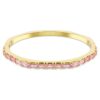 Matrix Bangle Baguette Cut, Octagon Shape, Pink, Gold-Tone Plated Matrix Bangle Baguette Cut, Octagon Shape, Pink, Gold-Tone Plated