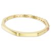 Matrix Bangle Baguette Cut, Octagon Shape, Pink, Gold-Tone Plated Matrix Bangle Baguette Cut, Octagon Shape, Pink, Gold-Tone Plated