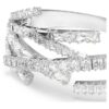 Matrix Bangle Mixed Cuts, White, Rhodium Plated Matrix Bangle Mixed Cuts, White, Rhodium Plated
