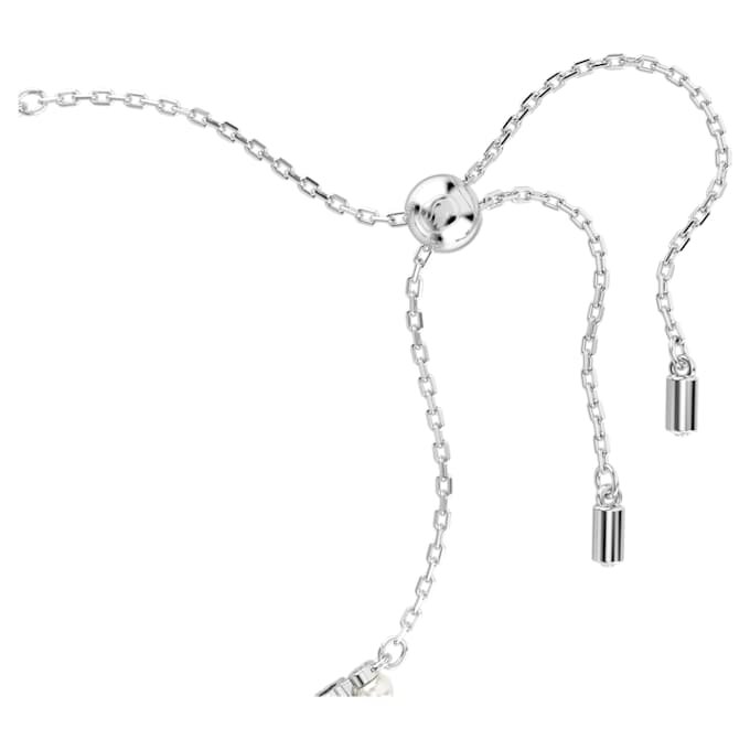 Matrix Bracelet Crystal Pearl, Round Cut, White, Rhodium Plated Matrix Bracelet Crystal Pearl, Round Cut, White, Rhodium Plated