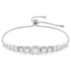 Matrix Bracelet Gradient of Round Cuts, White, Rhodium Plated Matrix Bracelet Gradient of Round Cuts, White, Rhodium Plated