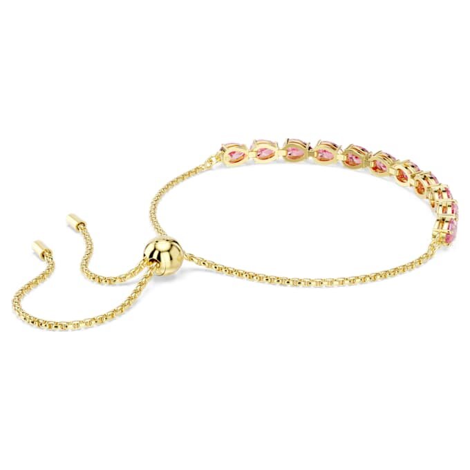 Matrix Bracelet Pear Cut, Pink, Gold-Tone Plated Matrix Bracelet Pear Cut, Pink, Gold-Tone Plated