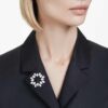 Matrix Brooch Pear Cut, White, Rhodium Plated Matrix Brooch Pear Cut, White, Rhodium Plated