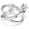 Matrix Cocktail Ring Crystal Pearl, Round Cut, White, Rhodium Plated Matrix Cocktail Ring Crystal Pearl, Round Cut, White, Rhodium Plated