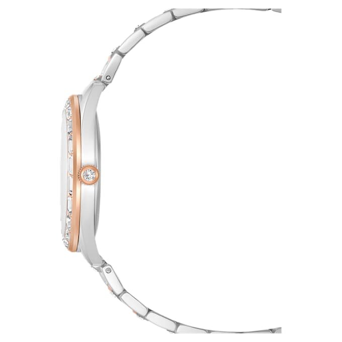 Matrix Date Watch Swiss Made, Metal Bracelet, Rose Gold Tone, Mixed Metal Finish Matrix Date Watch Swiss Made, Metal Bracelet, Rose Gold Tone, Mixed Metal Finish