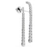 Matrix Drop Earrings Gradient of Round Cuts, White, Rhodium Plated