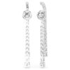 Matrix Drop Earrings Gradient of Round Cuts, White, Rhodium Plated