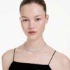 Matrix Necklace Baguette Cut, White, Rhodium Plated Matrix Necklace Baguette Cut, White, Rhodium Plated