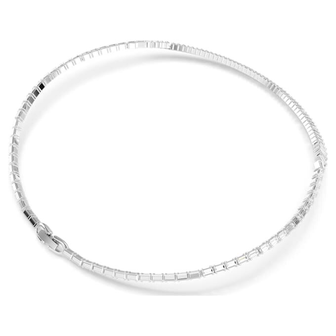 Matrix Necklace Baguette Cut, White, Rhodium Plated Matrix Necklace Baguette Cut, White, Rhodium Plated