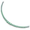 Matrix Necklace Gradient of Round Cuts, Multicolored, Ruthenium Plated Matrix Necklace Gradient of Round Cuts, Multicolored, Ruthenium Plated