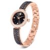 Matrix Pearl Bangle Watch Swiss Made, Crystal Bracelet, Black, Rose Gold-Tone Finish Matrix Pearl Bangle Watch Swiss Made, Crystal Bracelet, Black, Rose Gold-Tone Finish