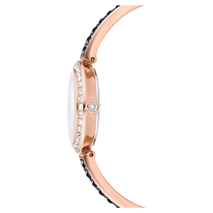 Matrix Pearl Bangle Watch Swiss Made, Crystal Bracelet, Black, Rose Gold-Tone Finish Matrix Pearl Bangle Watch Swiss Made, Crystal Bracelet, Black, Rose Gold-Tone Finish