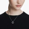 Matrix Pendant Crystal Pearl, Round Cut, White, Rhodium Plated Matrix Pendant Crystal Pearl, Round Cut, White, Rhodium Plated