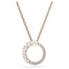 Matrix Pendant Crystal Pearl, Round Cut, White, Rose Gold-Tone Plated Matrix Pendant Crystal Pearl, Round Cut, White, Rose Gold-Tone Plated