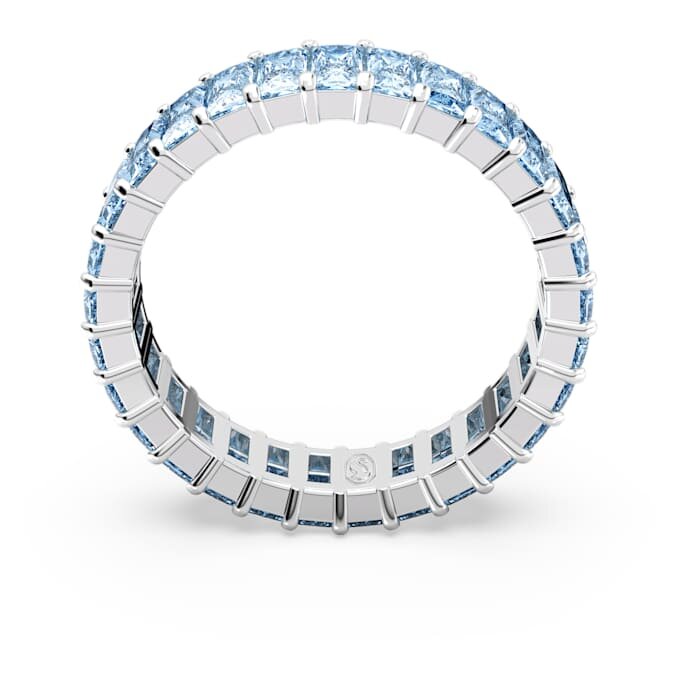 Matrix Ring Baguette Cut, Blue, Rhodium Plated Matrix Ring Baguette Cut, Blue, Rhodium Plated