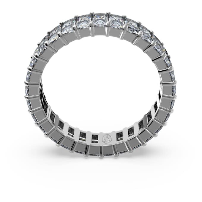 Matrix Ring Baguette Cut, Gray, Ruthenium Plated Matrix Ring Baguette Cut, Gray, Ruthenium Plated