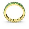 Matrix Ring Baguette Cut, Green, Gold-Tone Plated Matrix Ring Baguette Cut, Green, Gold-Tone Plated