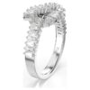 Matrix Ring Baguette Cut, Knot, White, Rhodium Plated Matrix Ring Baguette Cut, Knot, White, Rhodium Plated