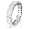 Matrix Ring Baguette Cut, White, Silver-Tone Finish Matrix Ring Baguette Cut, White, Silver-Tone Finish