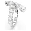 Matrix Ring Mixed Cuts, White, Rhodium Plated Matrix Ring Mixed Cuts, White, Rhodium Plated