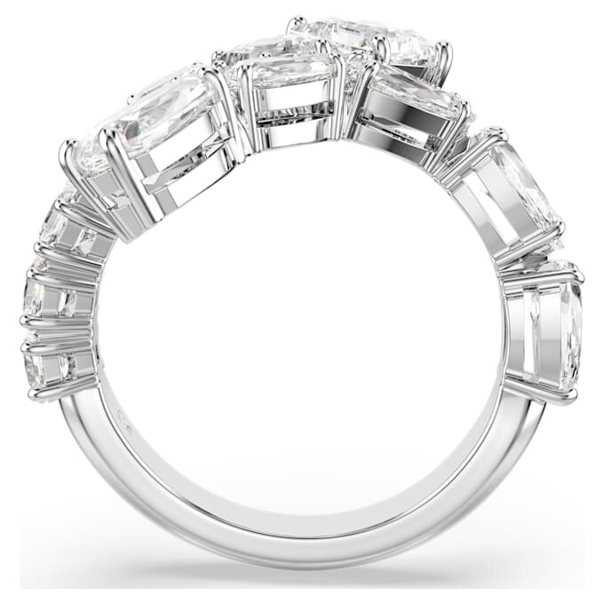 Matrix Ring Mixed Cuts, White, Rhodium Plated Matrix Ring Mixed Cuts, White, Rhodium Plated