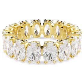 Matrix Ring Oval Cut, White, Gold-Tone Plated