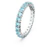 Matrix Ring Round Cut, Blue, Rhodium Plated Matrix Ring Round Cut, Blue, Rhodium Plated