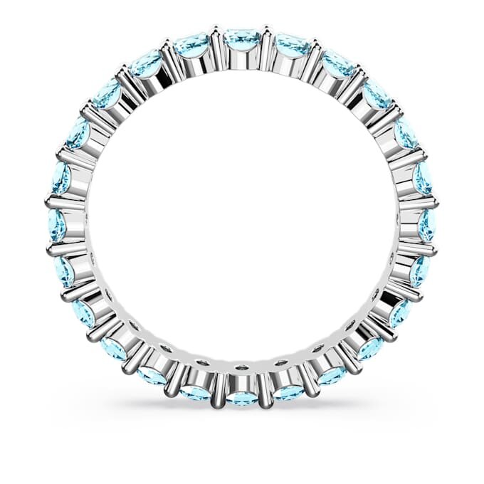 Matrix Ring Round Cut, Blue, Rhodium Plated Matrix Ring Round Cut, Blue, Rhodium Plated