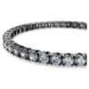 Matrix Tennis Bracelet Round Cut, Gray, Ruthenium Plated Matrix Tennis Bracelet Round Cut, Gray, Ruthenium Plated