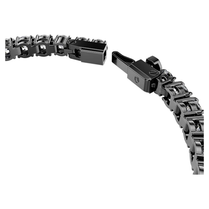 Matrix Tennis Bracelet Round Cut, Gray, Ruthenium Plated Matrix Tennis Bracelet Round Cut, Gray, Ruthenium Plated