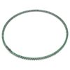 Matrix Tennis Necklace Round Cut, Green, Ruthenium Plated Matrix Tennis Necklace Round Cut, Green, Ruthenium Plated