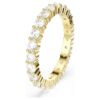 Matrix Vittore Band Ring Round Cut, White, Gold-Tone Plated Matrix Vittore Band Ring Round Cut, White, Gold-Tone Plated
