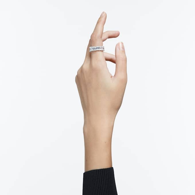 Matrix Vittore Ring Baguette Cut, White, Rhodium Plated Matrix Vittore Ring Baguette Cut, White, Rhodium Plated