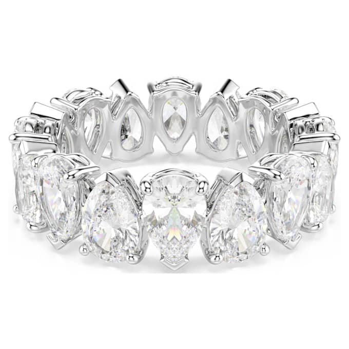 Matrix Vittore Ring Pear Cut, White, Silver-Tone Finish Matrix Vittore Ring Pear Cut, White, Silver-Tone Finish