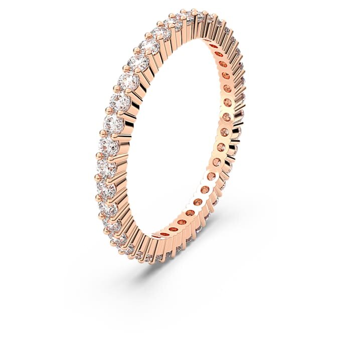 Matrix Vittore Ring Round Cut, White, Rose Gold-Tone Plated Matrix Vittore Ring Round Cut, White, Rose Gold-Tone Plated