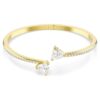 Mesmera Bangle Heart, White, Gold-Tone Plated Mesmera Bangle Heart, White, Gold-Tone Plated