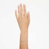 Mesmera Bracelet Mixed Cuts, Scattered Design, White, Rhodium Plated