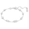 Mesmera Bracelet Mixed Cuts, Scattered Design, White, Rhodium Plated
