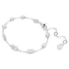 Mesmera Bracelet Mixed Cuts, Scattered Design, White, Rhodium Plated
