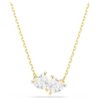 Mesmera Necklace Heart, White, Gold-Tone Plated Mesmera Necklace Heart, White, Gold-Tone Plated