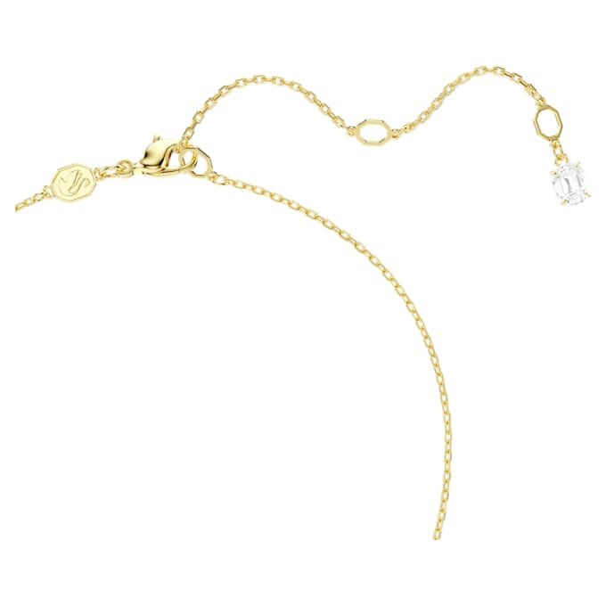 Mesmera Necklace Heart, White, Gold-Tone Plated Mesmera Necklace Heart, White, Gold-Tone Plated