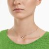 Mesmera Pendant Mixed Cuts, White, Rose Gold-Tone Plated Mesmera Pendant Mixed Cuts, White, Rose Gold-Tone Plated