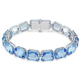 Millenia Bracelet Octagon Cut, Color Gradient, Blue, Rhodium Plated