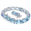 Millenia Bracelet Octagon Cut, Color Gradient, Blue, Rhodium Plated Millenia Bracelet Octagon Cut, Color Gradient, Blue, Rhodium Plated